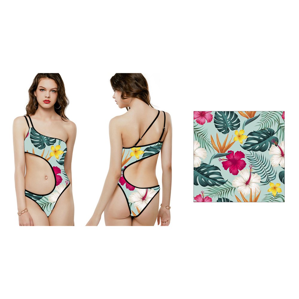 Printed suspender swimsuit manufacturer in China